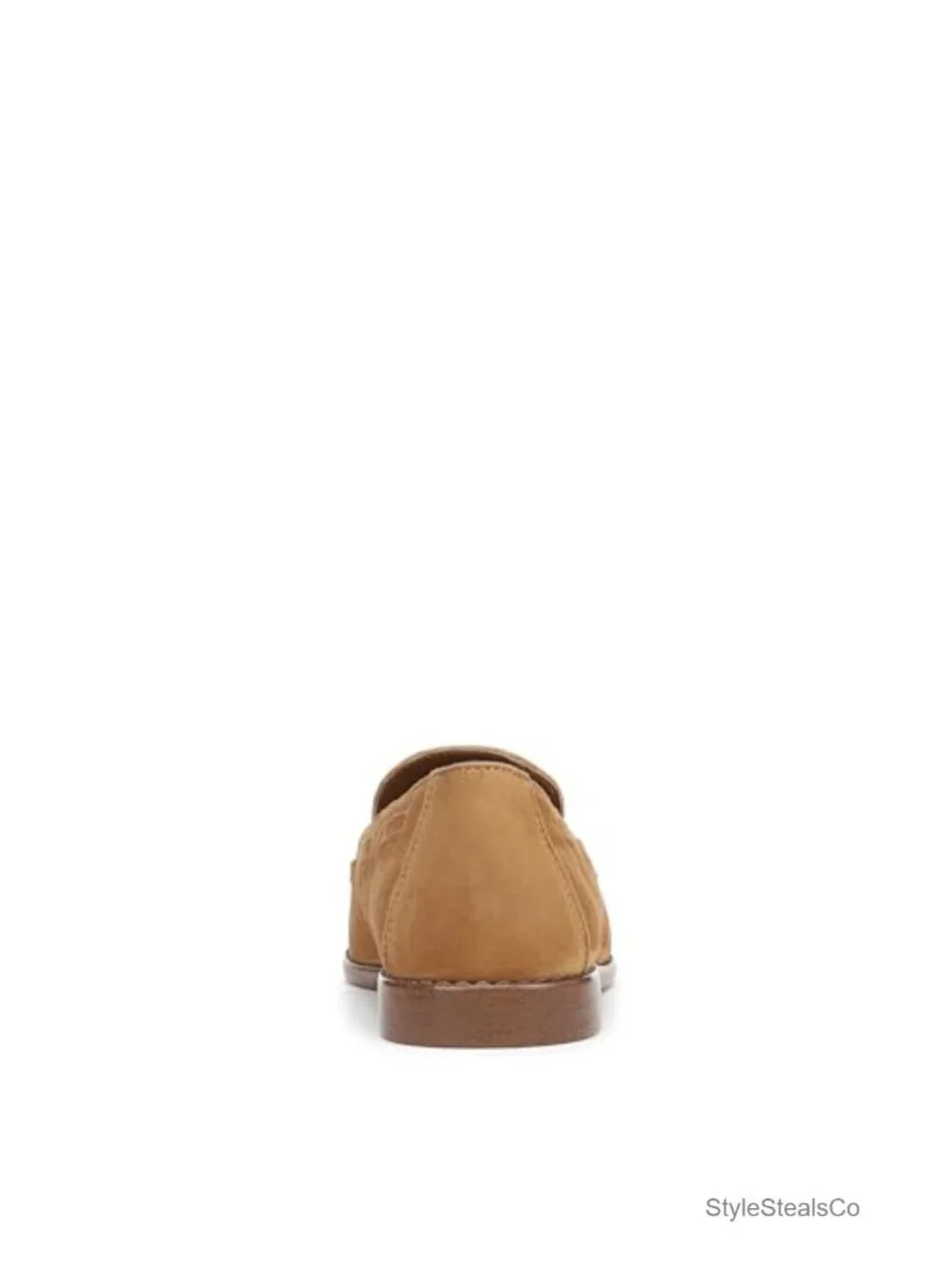 Suede Leather Slip On Loafers Flat 0.6in Heel Round Toe Casual